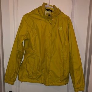 Mustard Yellow NorthFace Rain Coat